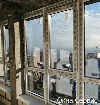 Окна элекс. Цвет внешний антрацит серый..  �4