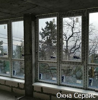 Окна элекс. Цвет внешний антрацит серый..  �3