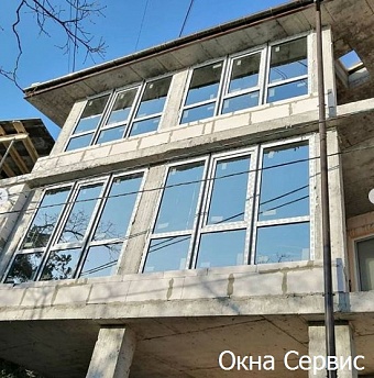 Окна элекс. Цвет внешний антрацит серый..  �2